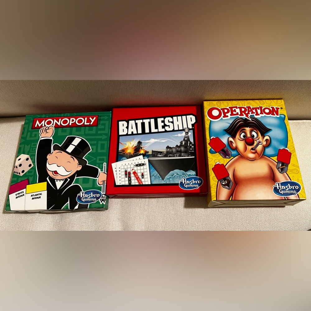 McDonald's Happy Meal 2022 - 3 Pack - Monopoly, Battleship, Operation Games